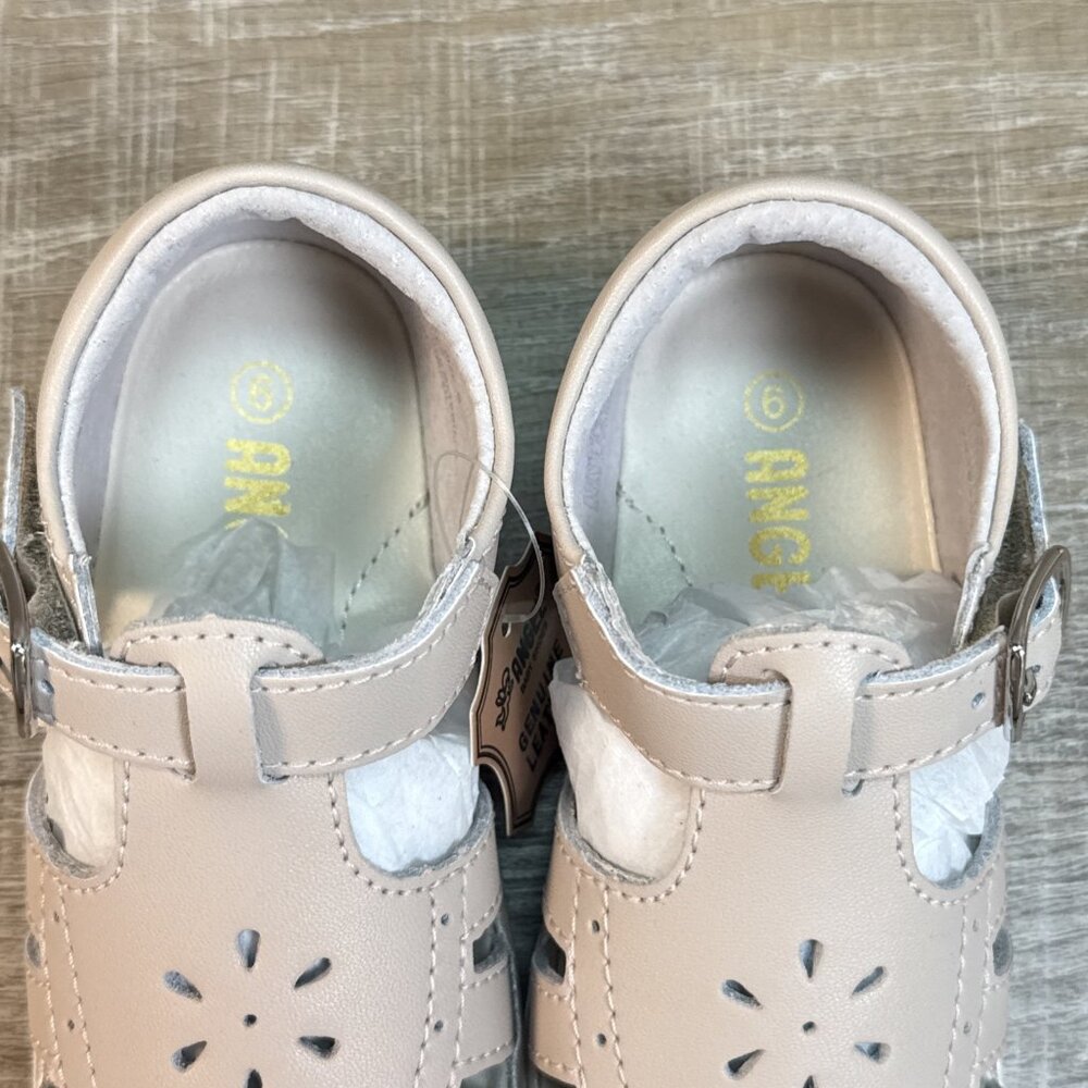 UNWORN Angel L’Amour Almond Genuine Leather Mary Jane Shoes Baby Toddler Girls 6 - Picture 8 of 11